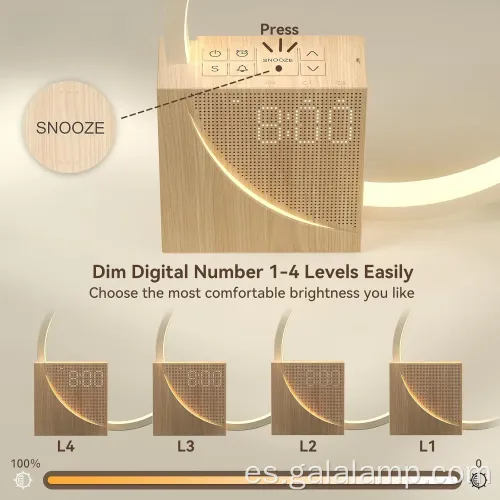 Mornón de alarma de luz de la mañana para dormir mejor